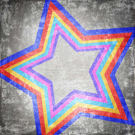 abstract star on dark grunge backgroundの写真素材