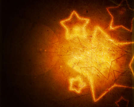 grunge background with glowing stars の写真素材