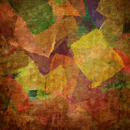 squares on the grunge wallの写真素材