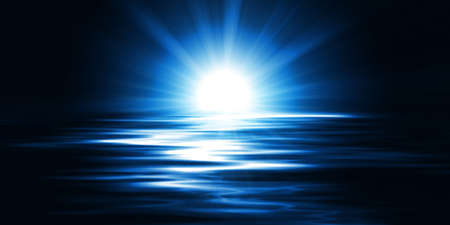 sunset over the oceanの写真素材