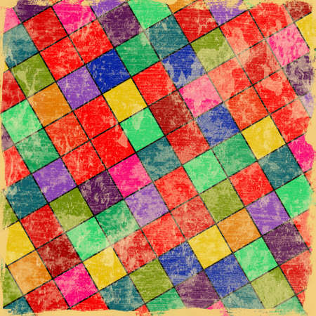 worn out background with squaresの写真素材