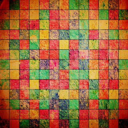 worn out background with squaresの写真素材