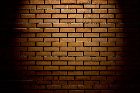 brick wall with up spotlight