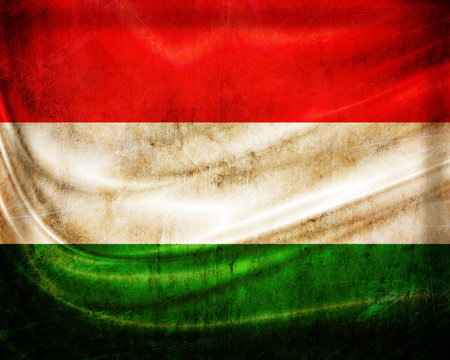 Grunge flag Hungaryの写真素材