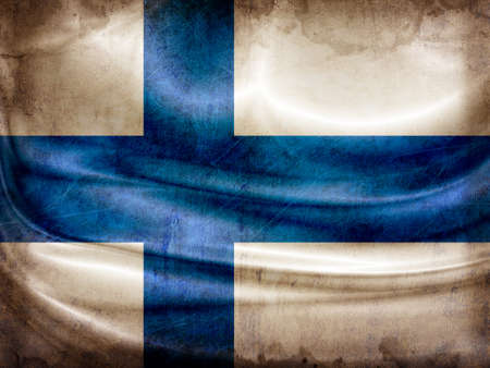 Grunge flag series - Finlandの写真素材