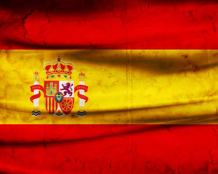 Grunge flag Spainの写真素材