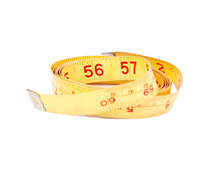 Measure tape. Isolated over white