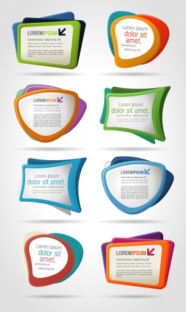 Colorful template elements for advertising brochure のイラスト素材