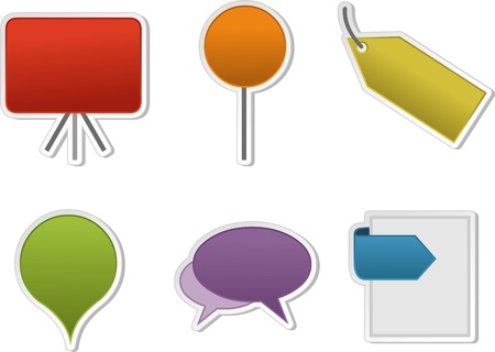 Colorful pointers, label, balloon  Vector arrow label のイラスト素材
