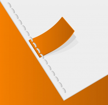 Orange tag stitched  Label sewed のイラスト素材