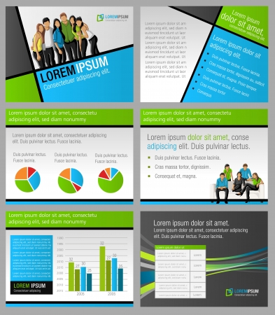 Template for advertising brochure with business peopleのイラスト素材