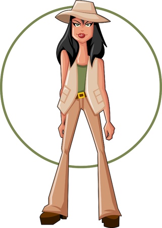 beautiful sexy cartoon girlのイラスト素材