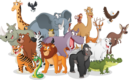 Group of cartoon animals.のイラスト素材