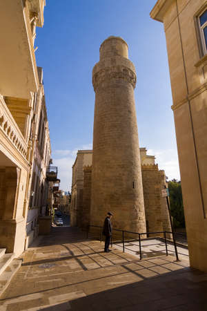 BAKU, AZERBAIJAN, october 2016: old mosque in old town, Baku's fortressのeditorial素材