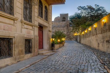Street in old town, Baku's fortress, Azerbaijan
