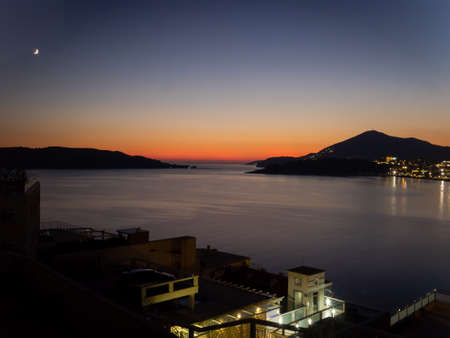 Beautiful autumn Sunset in Rafailovici district. Montenegroの写真素材