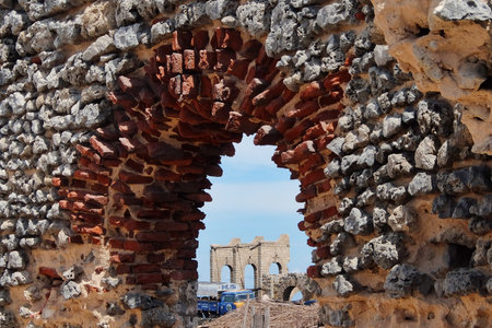 Rameshwaram, India - November, 21st, 2017. Ruins of the small village Dhanushkodiのeditorial素材