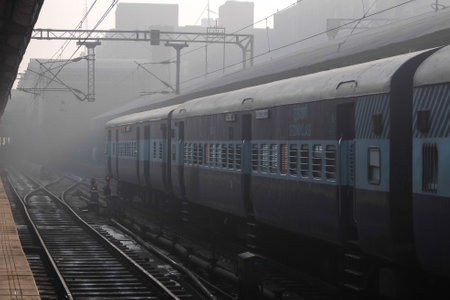 Old Delhi train stationのeditorial素材