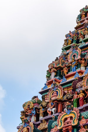 Chidambaram, India - December, 16th, 2016. View of the Nataraja temple, Chidambaram, Tamil Nadu, South Indiaのeditorial素材