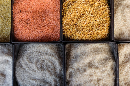 Seeds and beans on the market