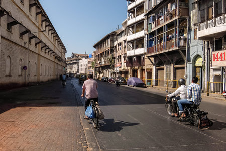 Mumbai, India - February, 25th, 2017. Mumbai road trafficのeditorial素材