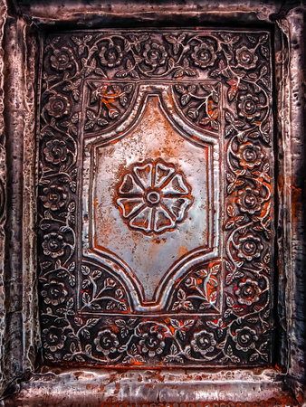 Ayodhya, India - December, 10th, 2017. Hanuman Garhi Temple. Details of architecture.のeditorial素材