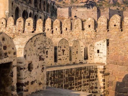 Hyderabad, India - January, 4th, 2018. Golkonda is a citadel and fort in Southern India and was the...