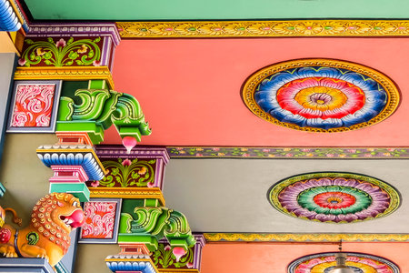 Tiruvannamalai, India - Circa January, 2018. Architecture of Annamalaiyar Temple in Tiruvannamalai, India.のeditorial素材