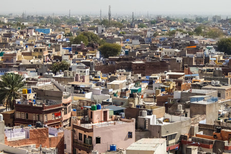 Jodhpur, India - Circa March, 2018. View of Jodhpur cityscape in sunny day.のeditorial素材