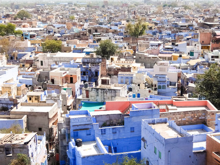Jodhpur, India - Circa March, 2018. View of Jodhpur cityscape in sunny day.の写真素材