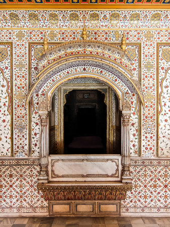 Bikaner, India - Circa March 2018. Beautiful architecture of Junagarh fort.のeditorial素材