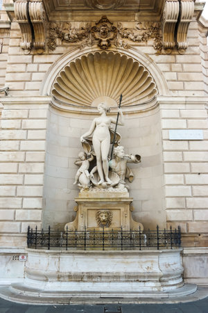 Trieste, Italy - Circa August 2018. Architecture of Regional Council (Regione Autonoma Friuli - Venezia Giulia) building in Trieste.のeditorial素材