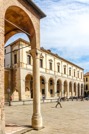 Padova, Italy - Circa September 2018. Beautiful architecture of Padova in sunny day.のeditorial素材