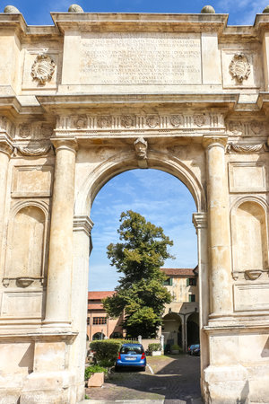Padova, Italy - Circa September 2018. Beautiful architecture of Padova in sunny day.のeditorial素材