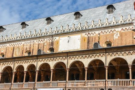 Padova, Italy - Circa September 2018. View of Palazzo della Ragione, famous palace in the center of Padova.のeditorial素材