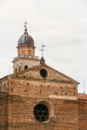Padova, Italy - Circa September 2018. Beautiful architecture of catholic church of Santa Giustina (Abbazia di Santa Giustina) in Padova.のeditorial素材