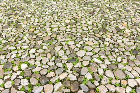 View of cobblestone on the streets of Udine, Italy.の写真素材
