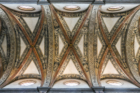 Parma, Italy - Circa September 2018. Interiors of catholic church (Chiesa di San Giovanni...
