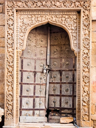 Jaisalmer, India - Circa March, 2018. Architecture of Jaisalmer fort, Jaisalmer, Rajasthan, India.のeditorial素材