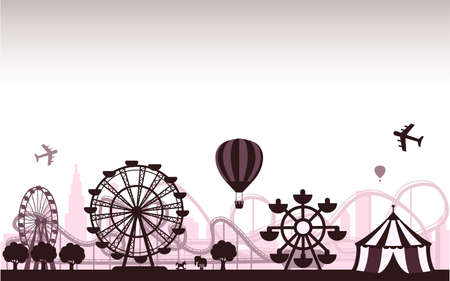 Concept of isolated trendy the Amusement Parkのイラスト素材
