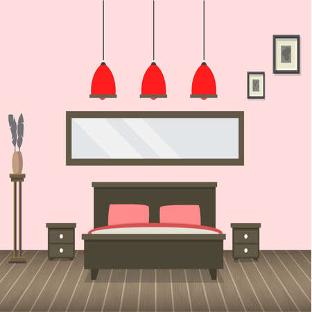Concept of Modern living room interior with isolated objectsのイラスト素材