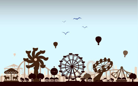 Concept of isolated trendy the Amusement Parkのイラスト素材