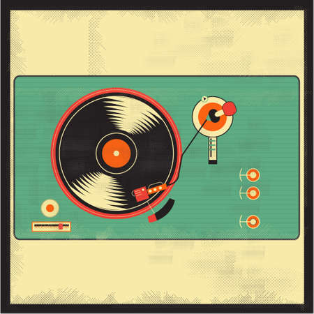 Vinyl vintage player  vector for your ideasの写真素材