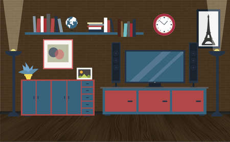 Modern bedroom interior vector for your ideasの写真素材