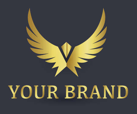 Luxury Gold Brand Logo Badge vector conceptのイラスト素材