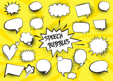 Comic isolated Speech Bubbles Set Collection vectorの写真素材