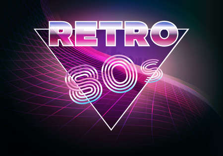 Concept of Retro 80s eighties neon backgroundのイラスト素材