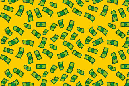 Concept of Green Money rain patten designのイラスト素材