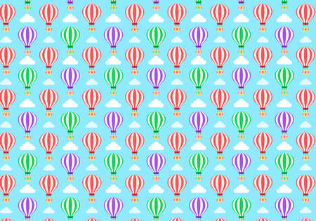 Hot Balloons Cute Pattern Design vector illustrationのイラスト素材