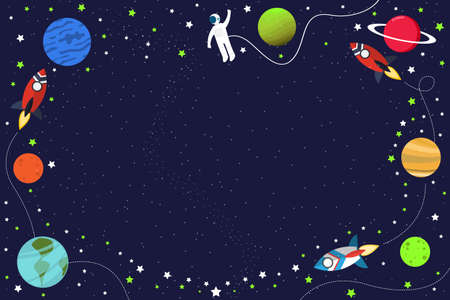 Concept of Cool Birthday celebration Space Vector Backgroundのイラスト素材
